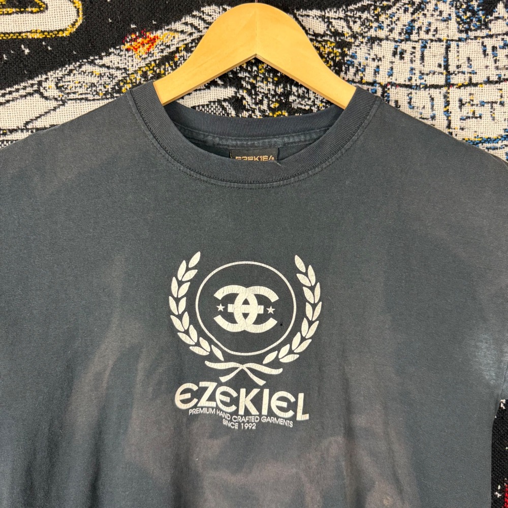 Vintage Ezekiel T Shirt Mens Large Graphic Tee Made in USA Faded Streetwear